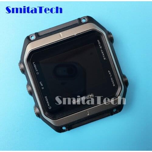 LCD screen with frame button for Garmin Epix GPS Watch Front case cover glass with LCD screen navigation digitizer panel