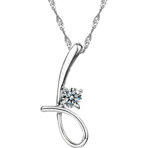 1PCS New Arrival Lucky Number 6 CZ Pendant Necklace 925 Sterling Silver Chain For Women Wedding Party Fine Jewelry Gift
