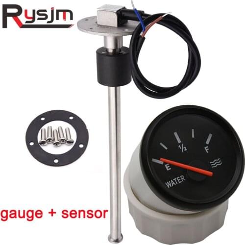 100~600mm Water Level Sensor + 52mm Water Level Gauge Float Switch Stainless Steel Water Tower Level Meter Controller Sensor