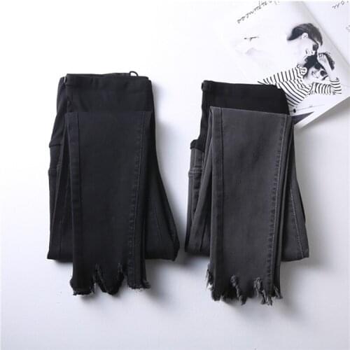 #1050 Maternity Jeans Pregnancy Clothes Denim Pencil Pants for Pregnant Women Embarazada Black Srping Autumn Plus Size