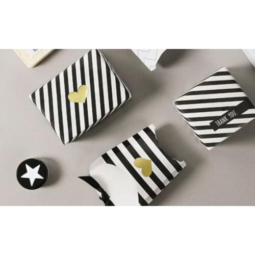 1200pcs/lot Kawaii Small Golden Heart HAND MADE decorative kraft Sealing sticker DIY gift package label paper stickers Wholesale