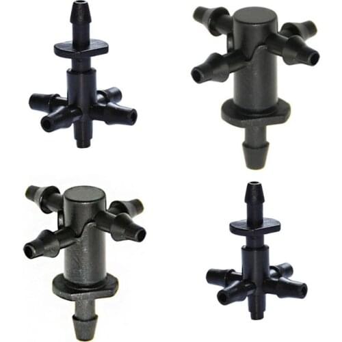 Drip irrigation 4 way cross Connector 5 way water distributor Drip arrow adapter 3/5 hose barb water connector 40pcs