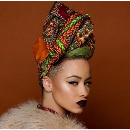 African Headwear For Women Ankara Headband Decorations Wrap Tie Scarf Africa Hair Accessories WYB52