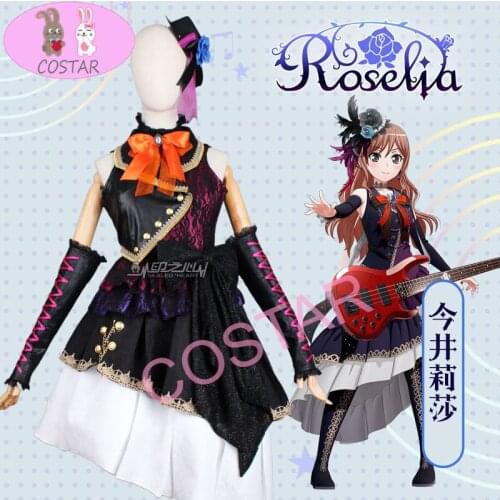 Anime!BangDream Roselia Yukina Minato Imai Lisa Concert SJ Elegant Uniforms Cosplay Costume Party Role Play Outfit Women