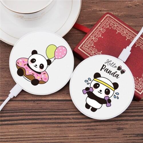 Lovely Panda Animal Wireless Charger for Iphone/Airpods Wireless Charger Portable Charger for Samsung for Huawei for Xiaomi