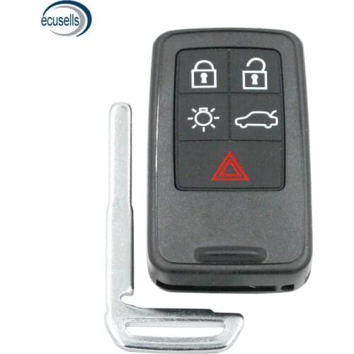 4+1 Buttons Key Blank Fob Case 5 Buttons Remote Shell for Volvo S60 S80 V60 XC60 XC70