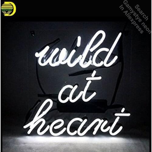 Wild At Heart Neon Sign neon bulb Sign Real Glass Tube neon lights Recreation club Pub Iconic Sign Advertise personalized lamp
