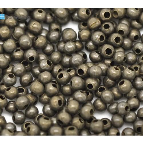 Doreen Box hot- 3000 Bronze Tone Round Spacer Beads 2mm (B15066)
