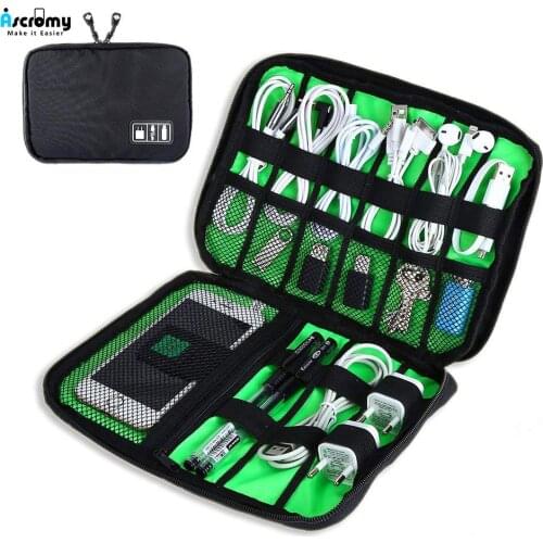 Travel Electronics Cable Organizer Bag Portable Storage Case for Mobile Phone Hard Drive Cords USB Cables Charger Wire Organizer