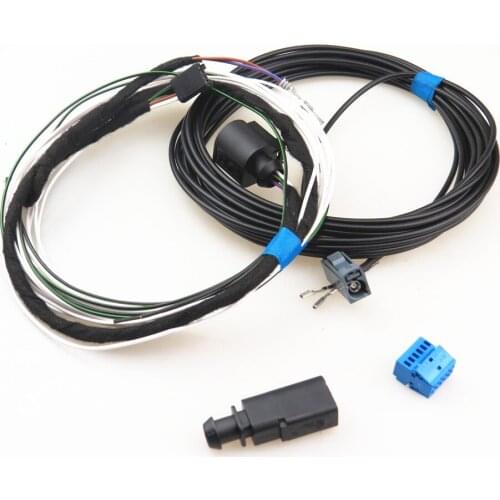 FHAWKEYEQ 1 Set Flip Logo RVC Rear Reversing Camera Harness Cable Wiring Connector For VW Golf 7 MK7 5GG 827 469 F 3GD 827 469 G