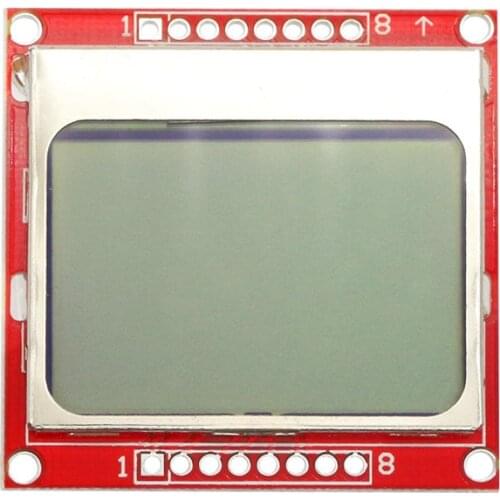 Glyduino for Nokia 5110 84*48 Red Backlight LCD Module Adapter PCB for Arduino Development Board