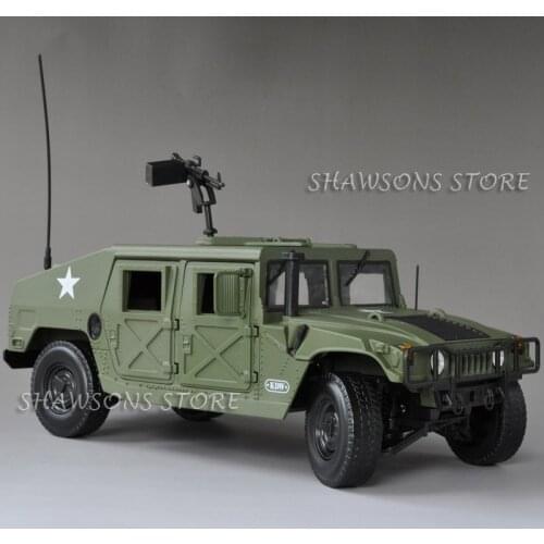 1:18 Diecast Metal Car Model Toys For Hummer H1 Military SUV Vehicle Replica Collections