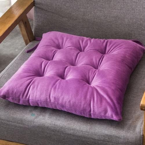 Square Floor Cushion Breathable Velvet Chair Pad Modern Office Chair Cushion Kitchen Sit Mat Pad Solid Throw Pillow Home Decor