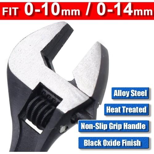 Mini Professional Black Oxide finish 100mm With 14mm Opening For Repair Adjustable Spanner/Wrench 4" Alloy Steel Hand Tools