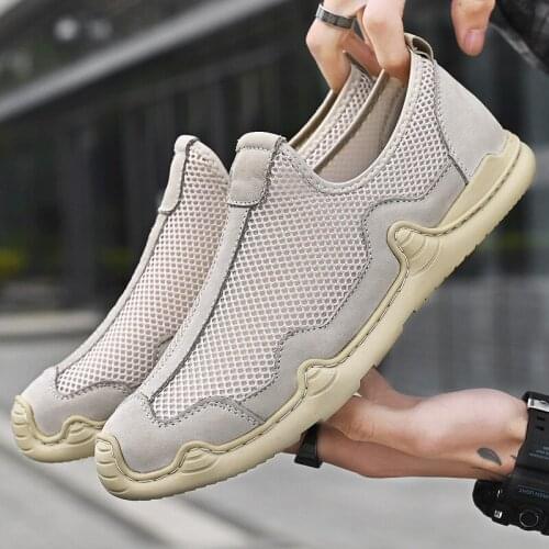 Mens Shoes Fashion Comfortable Shoes Breathable Sneakers Summer Men Loafers Mesh Casual Shoe