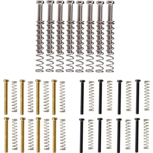 Set of 8 Metal Electric Guitar Humbucker Pickup Frame Screws & Springs