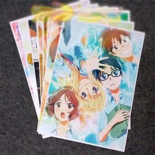 8 pcs Anime Your Lie in April Card Postcard Photo Picture Poster Post Cards Cosplay Accessories Collection for Women Men Hot