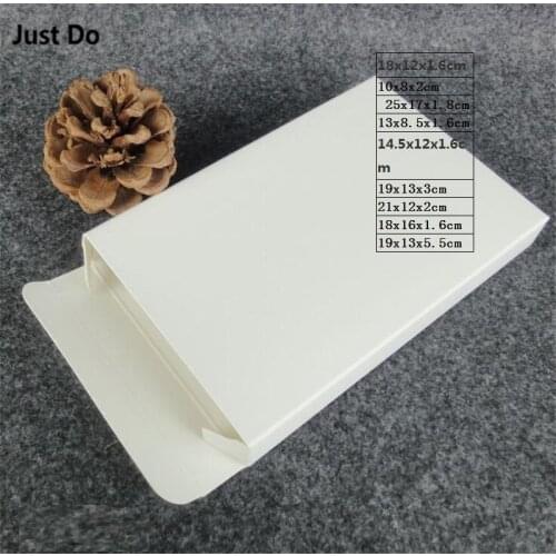 18*12*1.6cm flat blank white packaging box empty cardboard handmade box white craft paper gift box packaging
