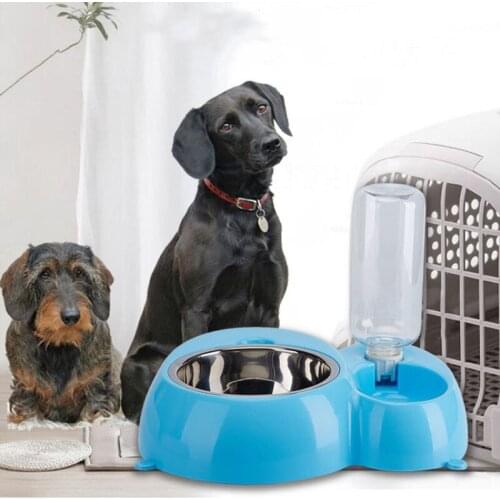Pet Drinkers Plastic Cat Dog Automatic Ffeeder Drinking Dual Port Pet Bowl For Pets Dog Cat Feeding Bowl Automatic Drinkers