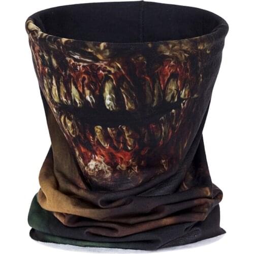 3D Zombie Face Multi Scarf Riding Headscarf For Men And Women Featured Bandana Headband