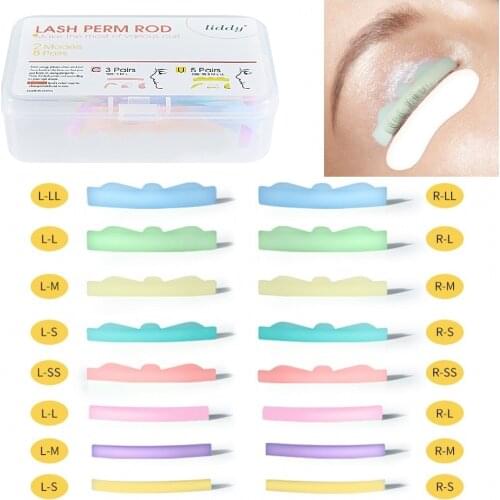 Perm Eyelashes Silicone Gasket 8 Pairs of Perm Eyelash Auxiliary Tool Color Electric Eyelash Patch