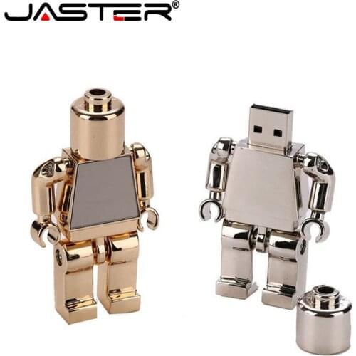 JASTER Metal Bottle opener and robot usb flash drive 2.0 original memory stick hot sale pendrive 16GB/32GB/64GB128GB best gift
