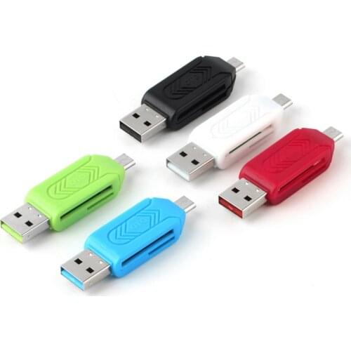 HOT USB OTG Card Reader USB 2.0 Hub Micro USB TF Card Memory Card Reader Adapter High Quality For PC OTG Mobile Phone