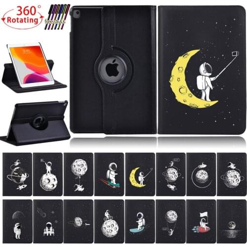 For Apple IPad 2/3/4/Mini 4/5/iPad 5th/6th/7th Gen/iPad 2020 8th generation Astronaut Rotating Stand Cover Leather Tablet Case