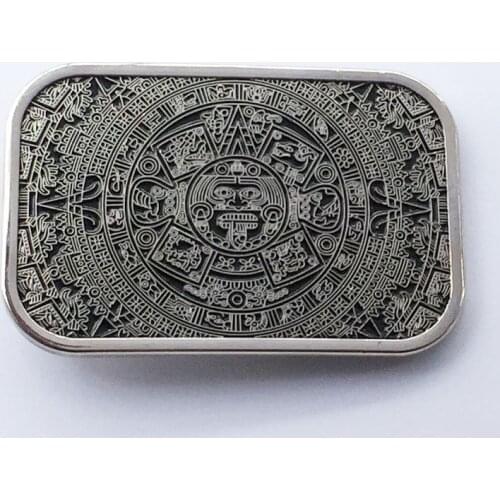 High quality cool Aztec calendar mens Metal belt Buckle fit 4cm Wide Belt