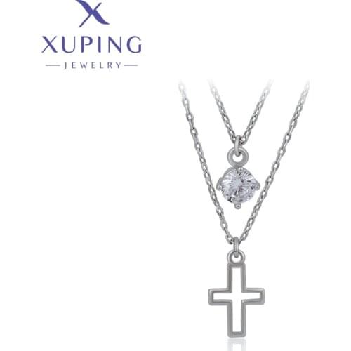 Xuping Fashion Jewelry Cross Pattern Unique Design Pendant Jewelry Religion Style for Women M34-40014