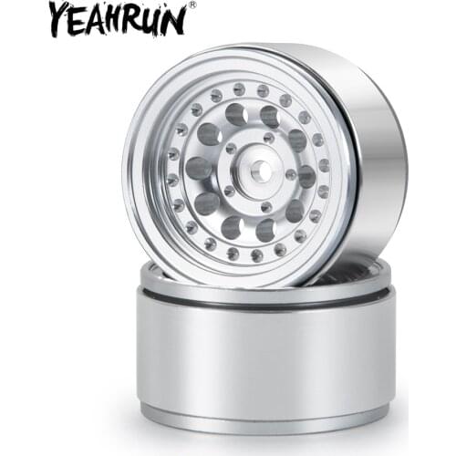 YEAHRUN 4PCS 1.0" Beadlock CNC Micro Crawler Wheel Rim Hub for 1/24 RC Crawler Car Axial SCX24 90081 Upgrade Parts