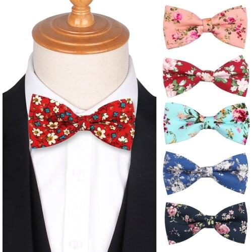 Cotton BowTie For Men Women Tuxedo Girls Boys Bow ties For Wedding Party Classic Male Suits Floral Bowties Cravat