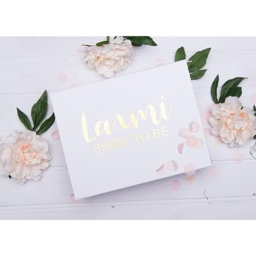 Foil gold bride to be gift box,custom name Bridesmaid Proposal,birthday Gift Packaging,Bachelorette Decor,Wedding Favor will you