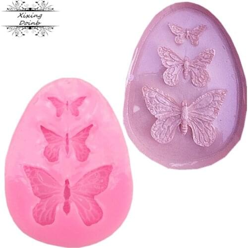 1Pcs Sugarcraft Butterfly Silicone molds fondant mold cake decorating tools chocolate moulds wedding decoration mould