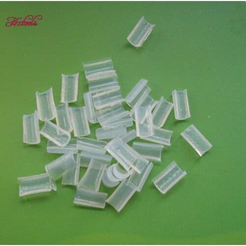 1000pcs Fusion Keratin Nail U Tip Glue Rebonds / Re-bonds For Hair Extensions Tranparent White Color