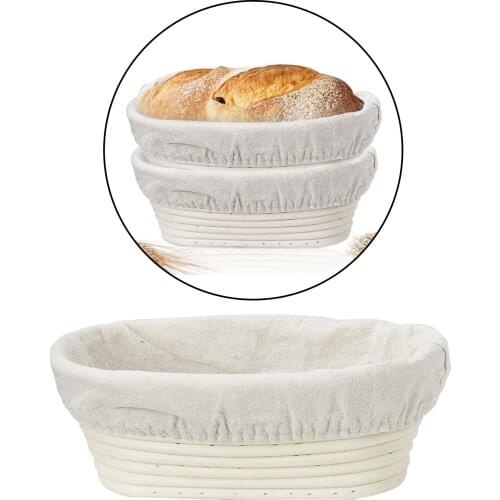 1x Proofing Basket Round for Bread Dough Rising Rattan Basket