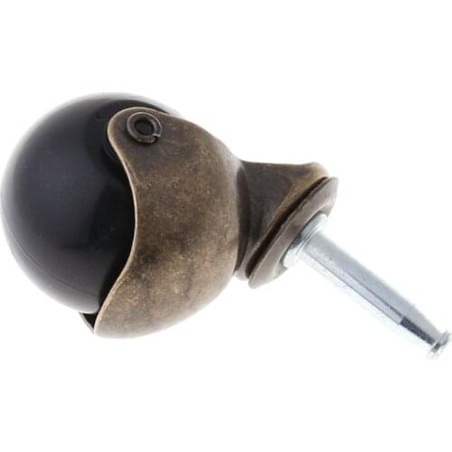 2 inch Swivel Caster Wheels Antique Brass Ball Caster with Long Stem Total 330lbs Capacity for Furniture Replacement (Caster Set