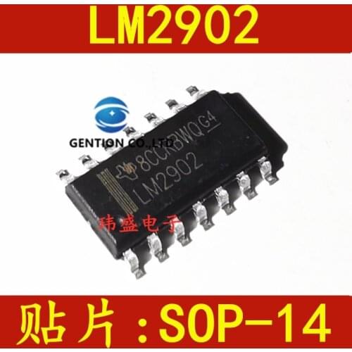20PCS LM2902 LM2902DR LM2902DT SOP-14 operational amplifier in stock 100% new and original