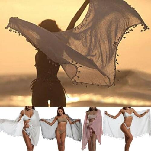 2019 Summer Beach Skirts Women Beach Wear Sexy Beach Sarong Bikini Cover-Ups Wrap Pareo Skirts Towel Female Open-Back Bath Wear