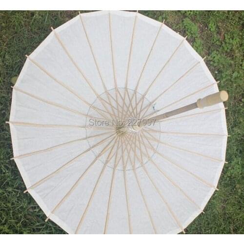 30 pieces/lot) New Chinese craft umbrellas White paper parasols Diameter 32 inches