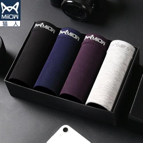 4PCS mens underwear modal boxer shorts cotton sports antibacterial shorts