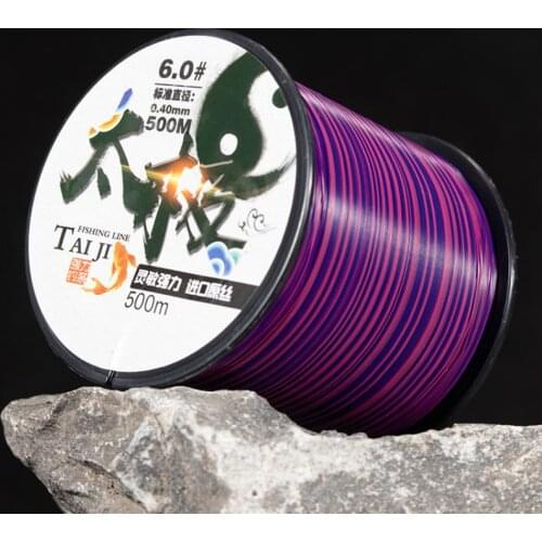 500M Lure Fishing Line 0.23-0.55mm 3-31kg Wearable Fluorocarbon Line Accessories Nylon Fluorocarbon Black Pit Fishing Line