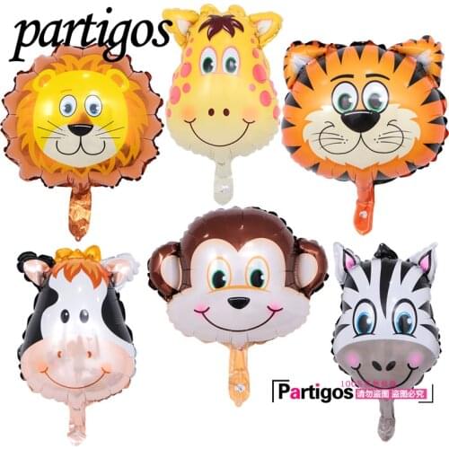 6pcs Mini Animal Foil Balloons Birthday Party Decorations Kids Ocean Fish Balls Inflatable Toys Baby Shower Animal Party balls
