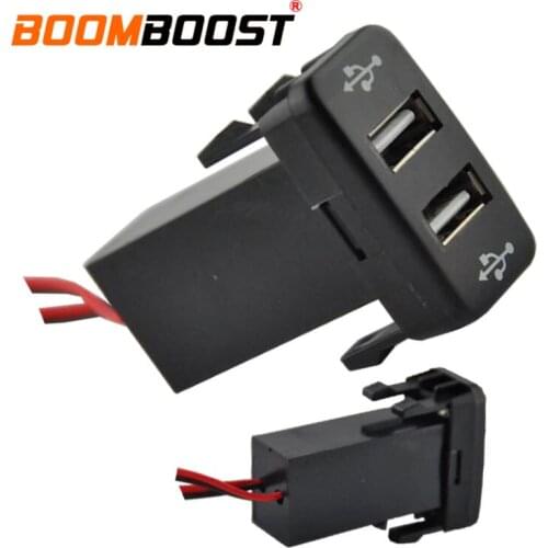 Hot Dual USB Car Charger Socket Dashboard Phone Charger Interface Socket Car Charger Use for Suzuki ABS 12V 2.1A