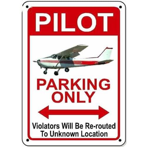 Car Stickers Decor Motorcycle Decals Pilot Parking Only Sign Decorative Accessories Creative Sunscreen Waterproof PVC,13cm*9cm