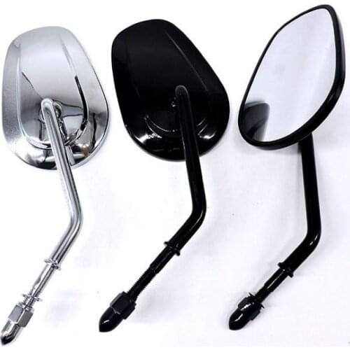 1 Pair motorcycle Rear Side Mirrors For Harley Touring XL 883 sportser Dyna Bobber Chopper Chrome/black Motorcycle Accessories