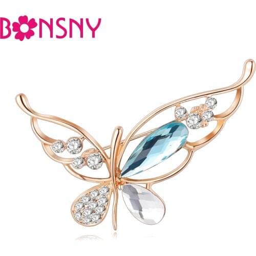 Bonsny Butterfly Brooches For Clothes
