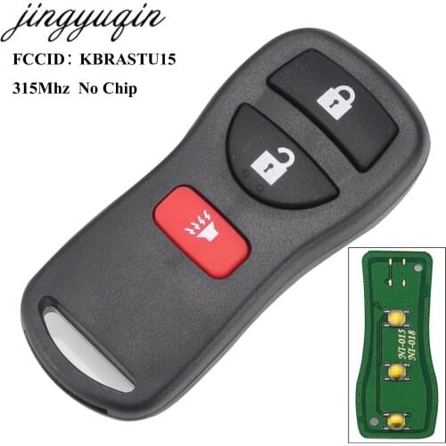 Jingyuqin Key Fob KBRASTU15 3 Button 315Mhz for Nissan Armada Frontier Murano Pathfinder Quest Titan Xterra 2005-2007