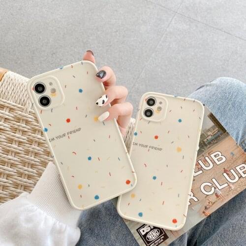 Ins Polka Dot Phone Case For iPhone 12 11 pro max 7 8 Plus X XS MAX XR SE2020 Soft TPU IMD Shock Proof Back Cover