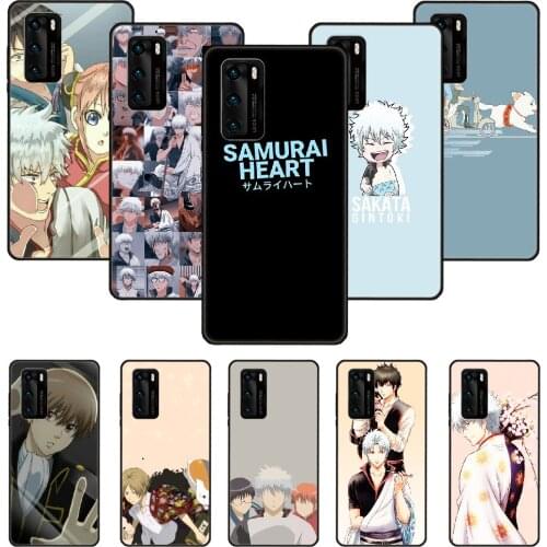 Phone Case For Huawei P20 P30 P40 P Smart Z + P10 Mate 30 10 20 Lite Pro Black Cover Prime Luxury Japan Anime GINTAMA